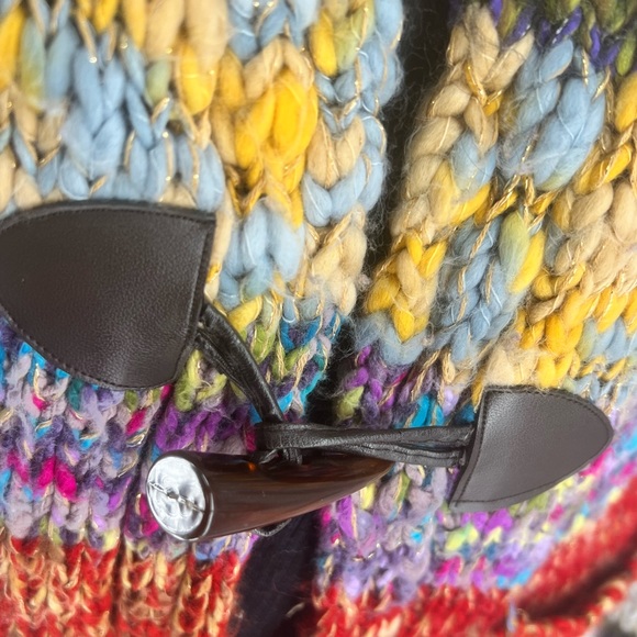 Hot & Delicious Boho Multi color Knit Cardigan Swearer Jacket Size XS - Picture 4 of 12